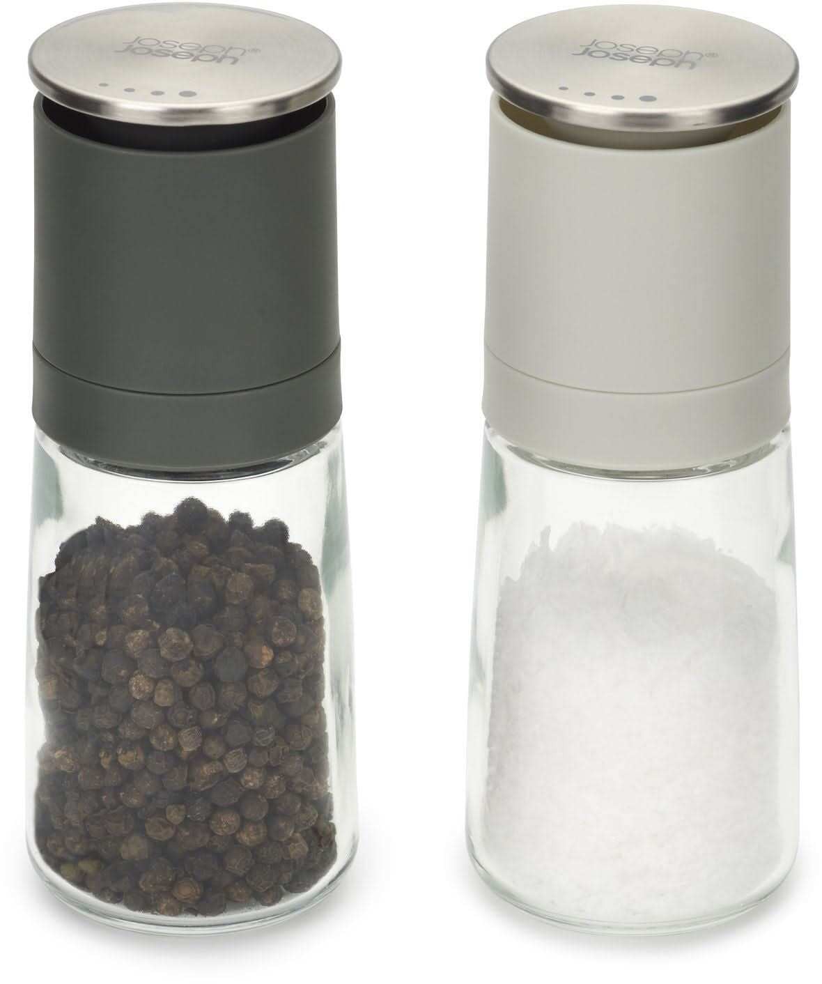 Joseph Joseph No Spill Duo Set van 2 handmatige kruidenmolens