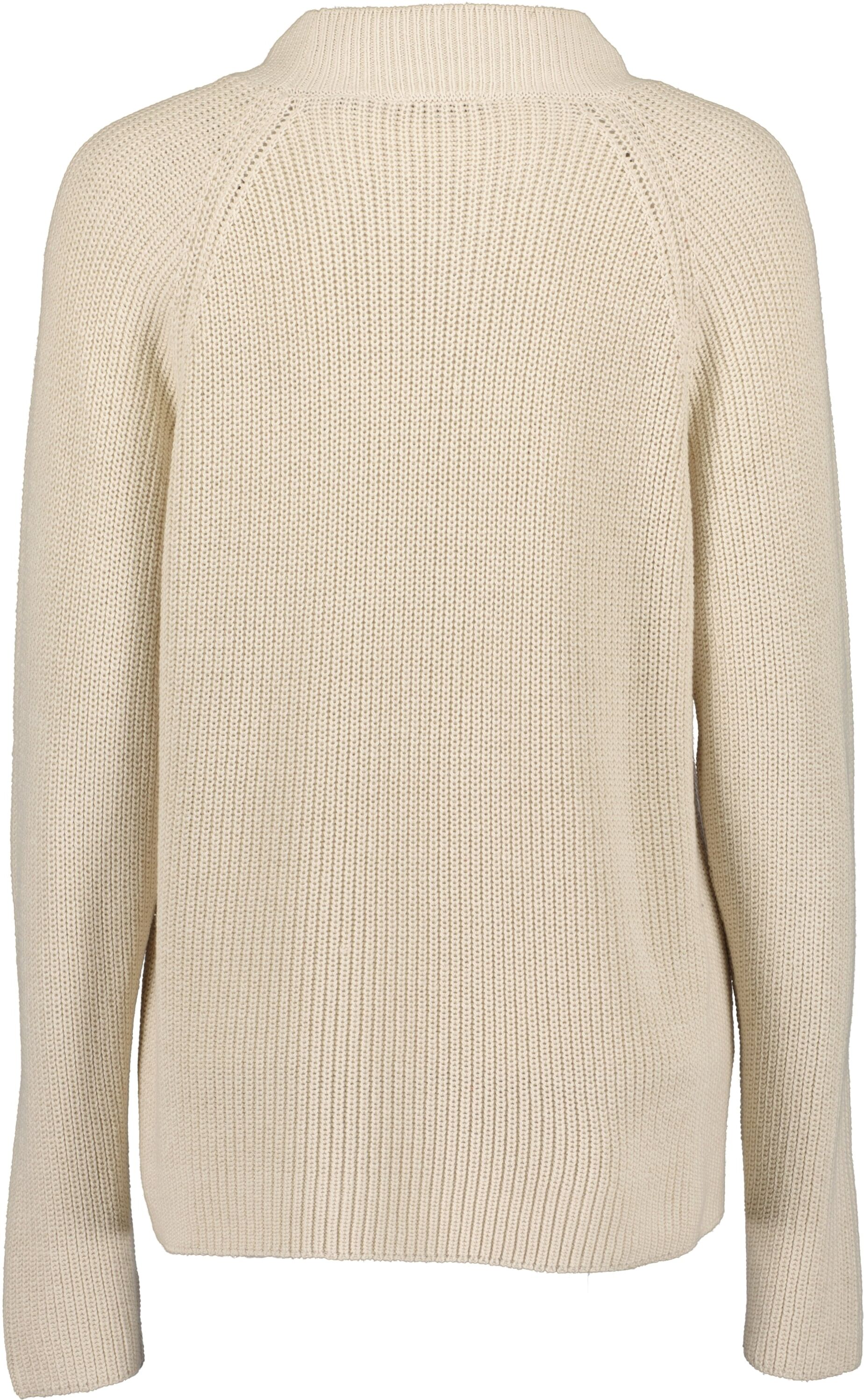 Strickpullover BLUE SEVEN "Pullover mit Stehkragen", Damen, Gr. 40, beige (0430, kiesel), 50% Polyacryl, 50% Baumwolle, normal, ohne Ausschnitt, Pullover Strickpullover 0430, kiesel 40