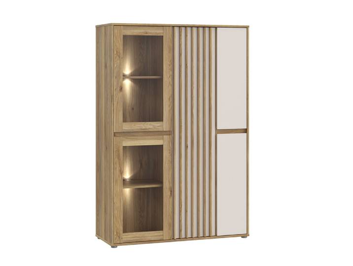 Vitrine Eliston Chene Mauvella/sable - Basika