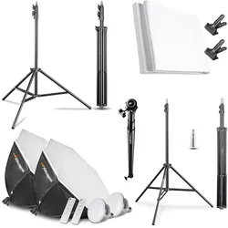 Walimex pro Octagon Fotostudio Set mit LED und Softbox