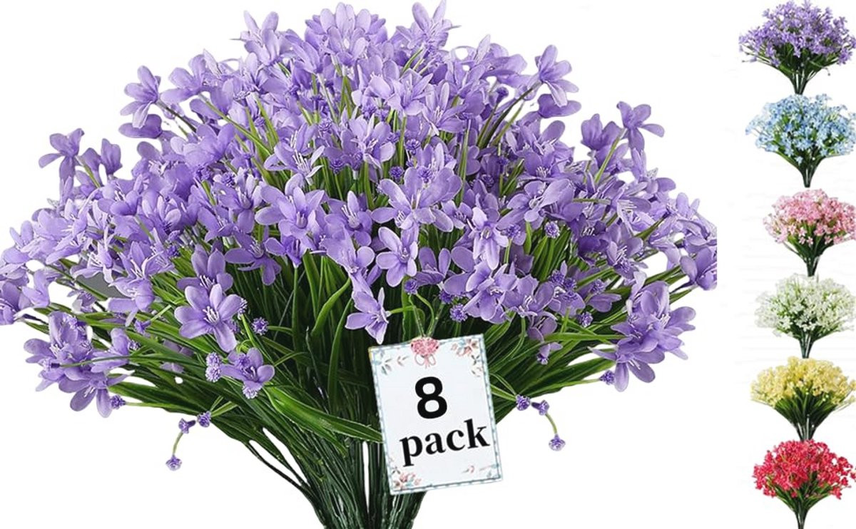 Set van 8 kunstmatige narcissen voor binnen- en buitendecoratie