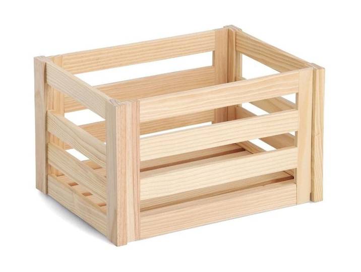 Allzweckkiste ZELLER PRESENT 'Leisten', Kiefer , braun (natur), B:30cm H:24cm T:40cm, Massivholz, Aufbewahrungsboxen, Allzweckkiste, natürliches Holz, vielseitig, Stecksystem