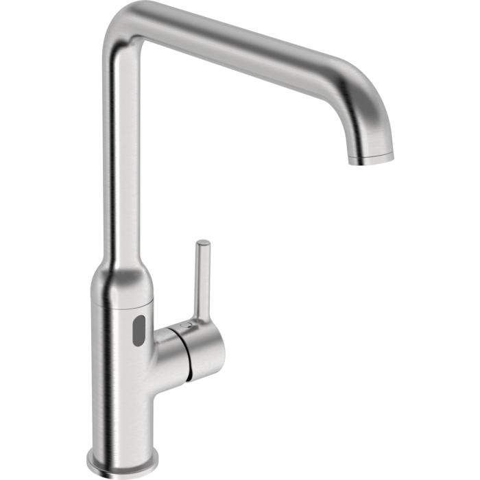 Hansa HANSAVANTIS Style Hybrid Küchenarmatur 5421220980 Hybrid/Steckernetzteil/Bluetoothfähig, Ausladung 255mm, Stahl gebürstet
