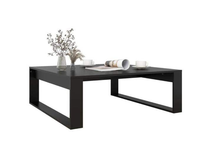 MEN(808631)Table basse Noir 100x100x35 cm Aggloméré