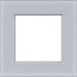 Hager Rahmen 1fach, A.8, Glas lichtweiß matt