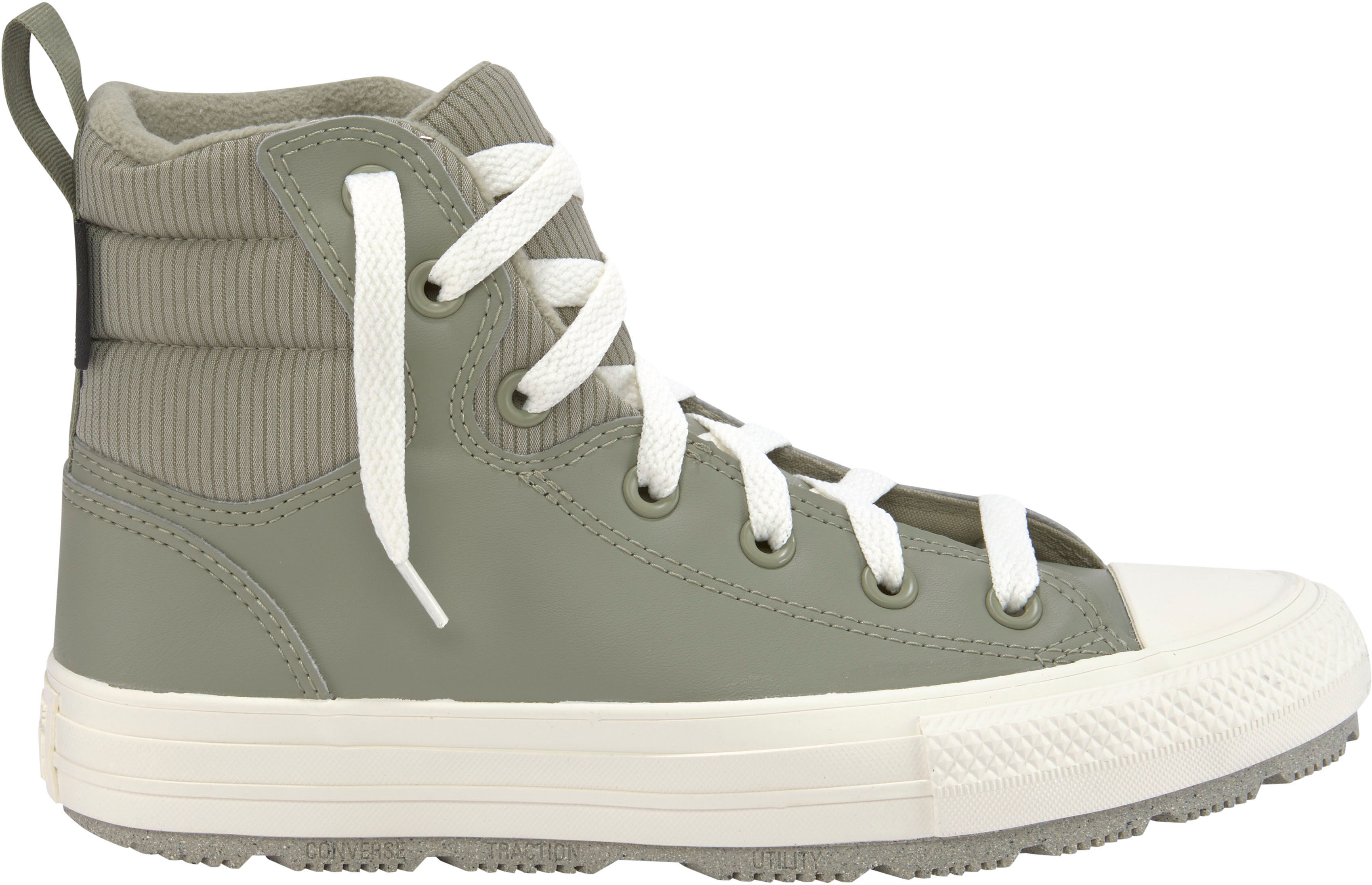 Sneakerboots CONVERSE "CHUCK TAYLOR ALL STAR BERKSHIRE BOOT", Damen, Gr. 37, gefüttert, grün (khaki), Synthetik, Schuhe Sneakerboots, gefüttert
