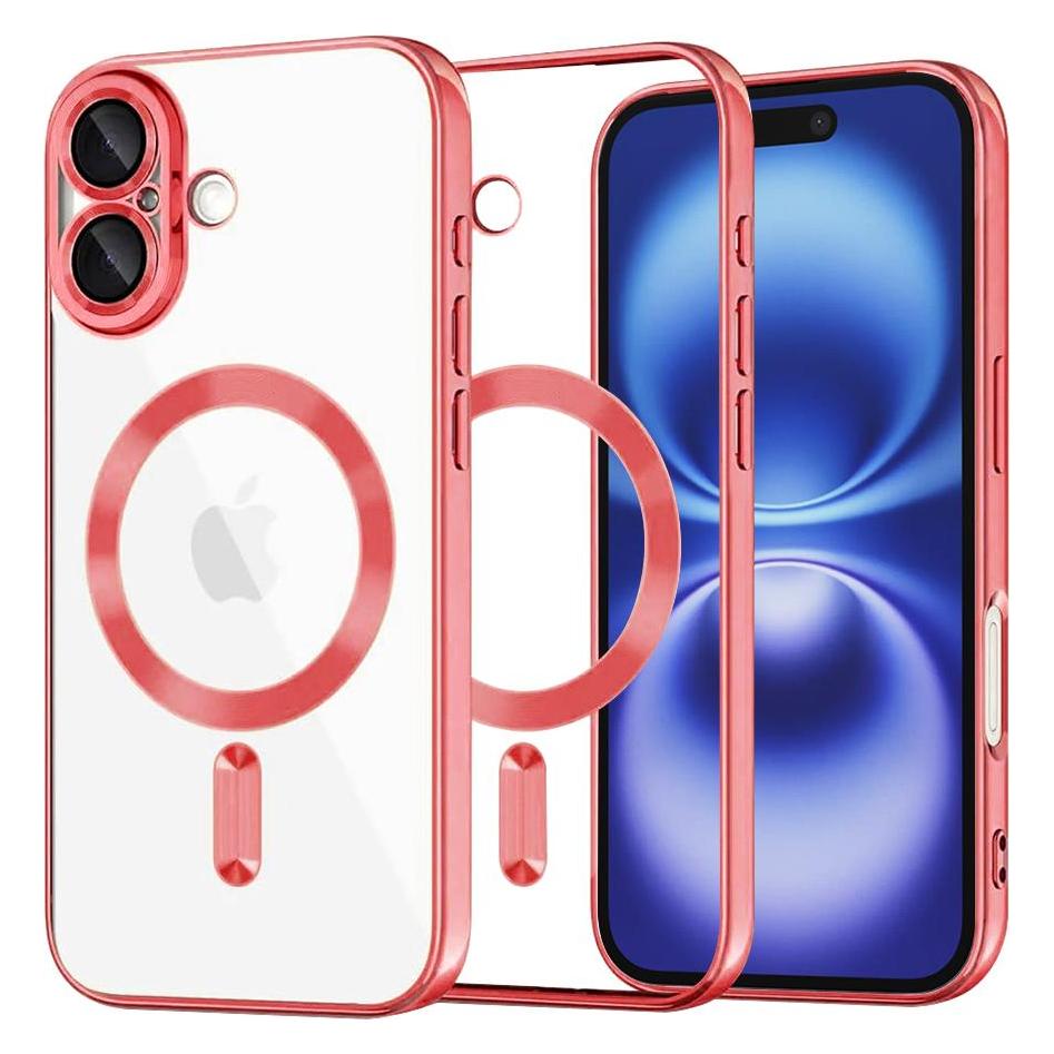 Techsuit - Luxury Crystal MagSafe - iPhone 16 - Red (Apple iPhone 16) (56359647)