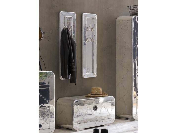 Garderoben-Set SIT Airman Dielen-Set 3-tlg. Mangoholz mit Alu-Beschlägen , silber (silberfarben), Kastenmöbel-Sets, Garderoben-Set, Alu-beschlagene Fronten mit markanten Zierschrauben