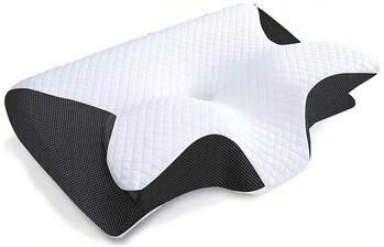Uplift Essentials Orthopedic Memory Foam Cervical Pillow For Neck Pain Relief black