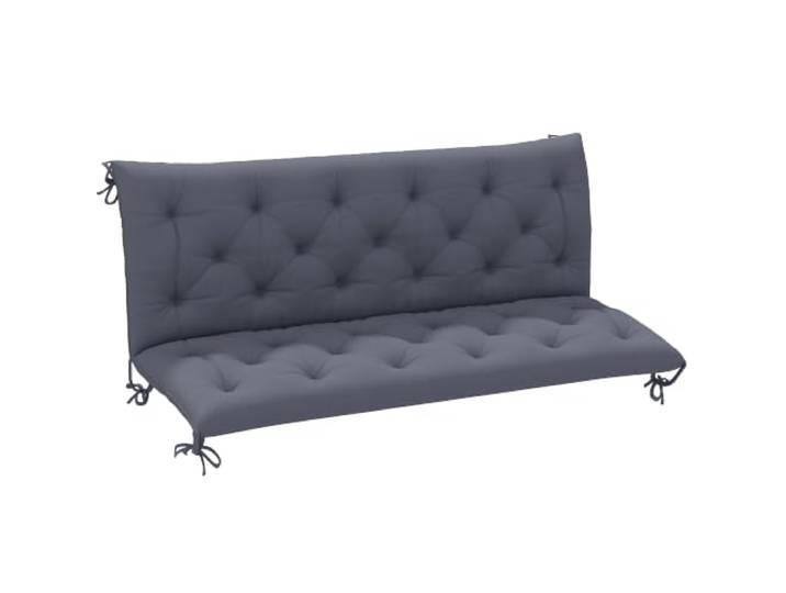 Outsunny Coussin de Banc pour Balancelle 3 Places 150 x 98 x 8 cm Gris Matelas Assise Dossier\, pour Banc de Jardin\, Coussin Canapé\, Grand Confort