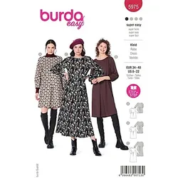 burda Schnitt 5975 "A-Linie-Kleid Nina"