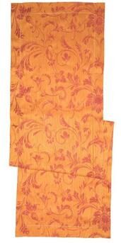 "French Home Linen 20"" x 68"" Renaissance Table Runner -Warm Sienna and Saffron - 20'' x 68''"