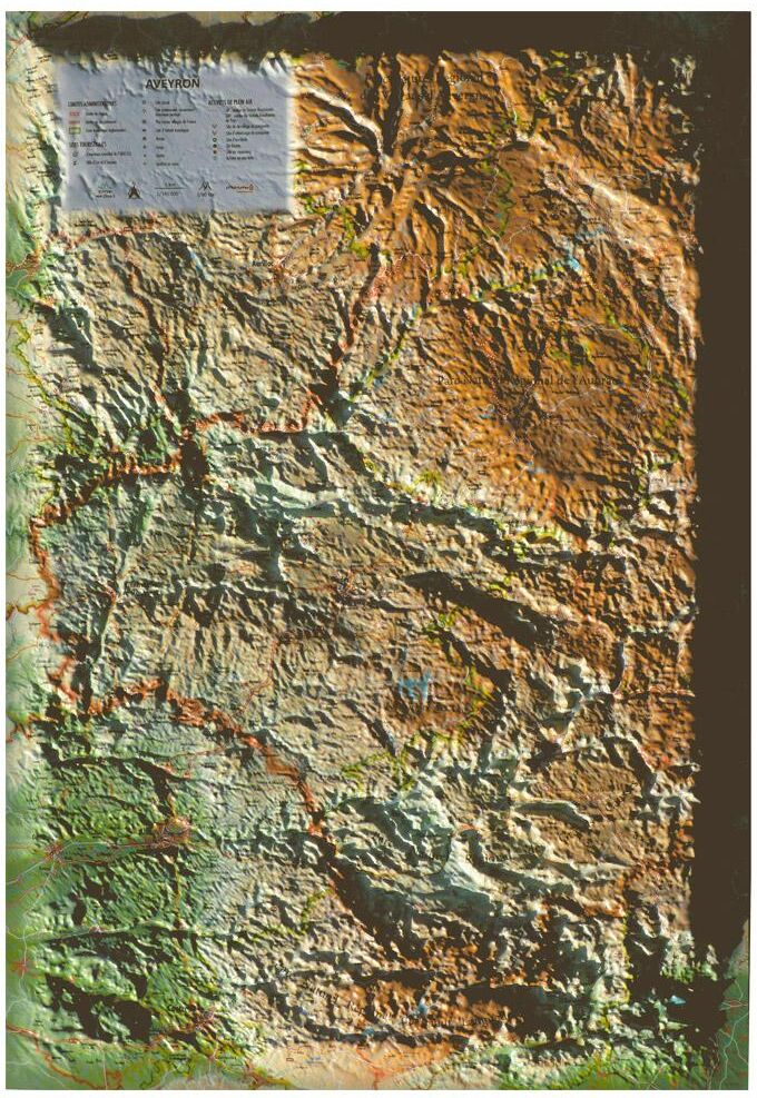 3DMAP  - L'Aveyron - Carte 3D