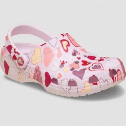 Crocs Unisex Classic Valentine's Day Clog - 38-39 - Pink Milk/Hearts