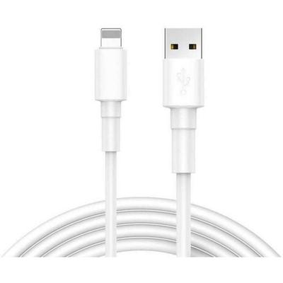 REEKIN USB-Kabel USB 2.0 USB-A Stecker, Apple Lightning Stecker 1.00m Weiß CAB-011WH
