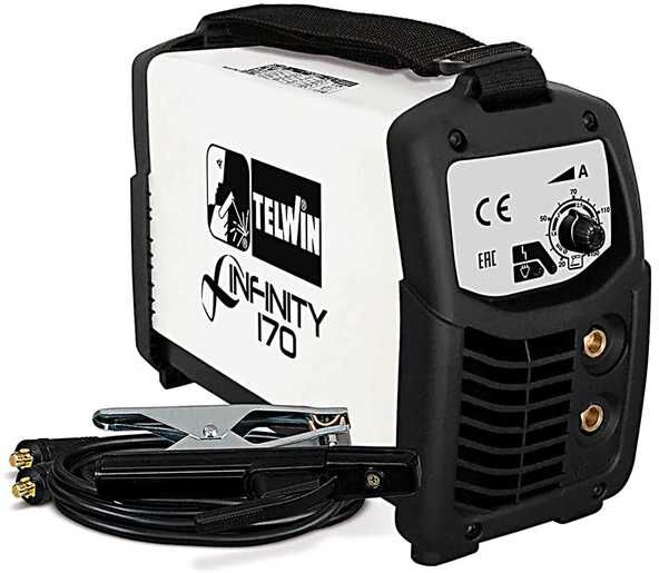 Inverter Schweißgerät Elektrode und TIG mit Gleichstrom Telwin Infinity 170 - 150A - mit Kit