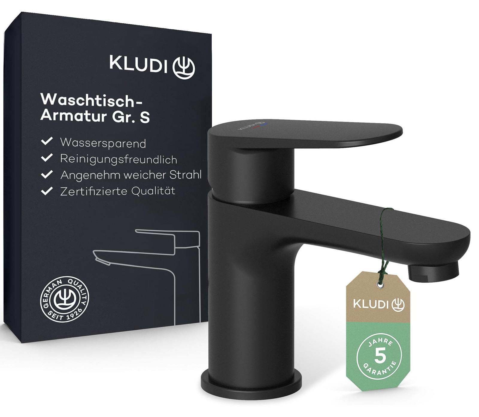 Kludi X1 wastafelmengkraan voor badkamer met waterbesparende functie