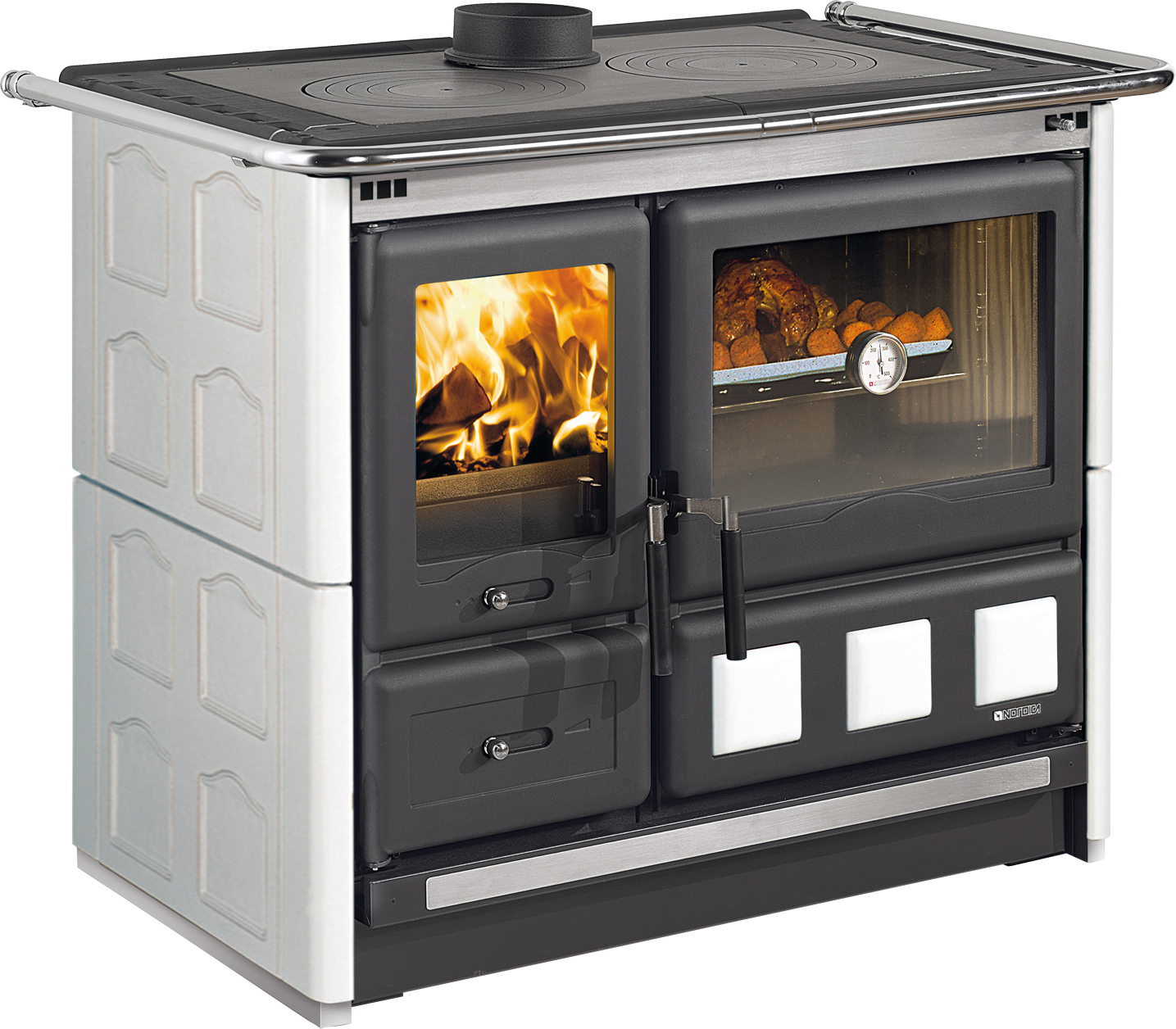 La Nordica Küchenofen | Rosa XXL 5.0 Majolika | weiß | 11 kW