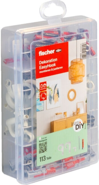 fischer easyDIY Boîte Décoration + Vis (113 pièces) (577062)