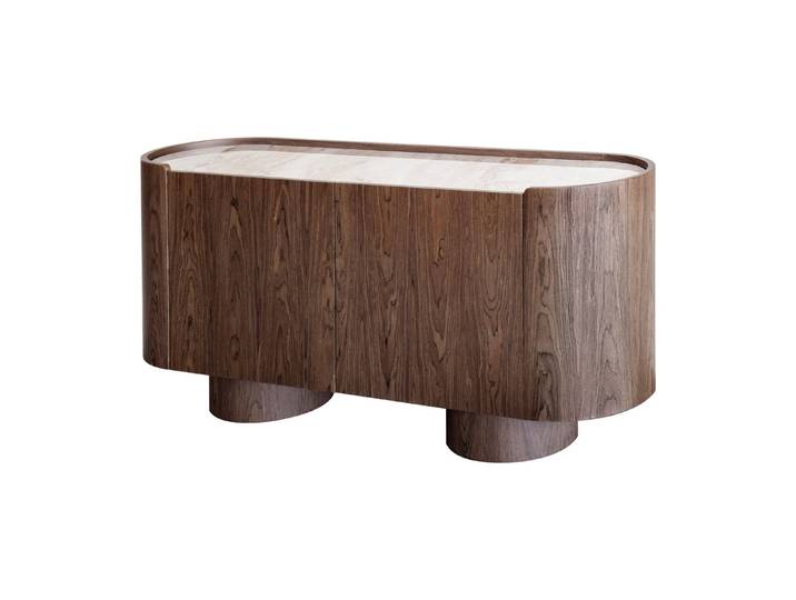 Richmond Ovaal Dressoir Callahan Keramiek, 160cm - Bruin