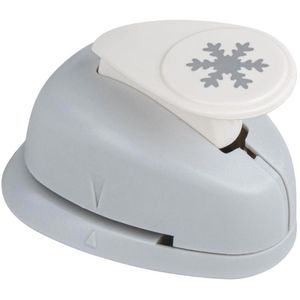 Rayher Motivstanzer 69013000 Schneeflocke, klein, Ø 1,6 cm Motivgröße, grau/weiß, bis 200g/m²