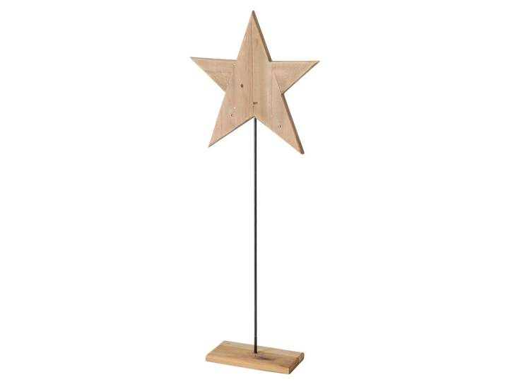 Dekostern, Naturfarben, Holz, Metall, Pappel, Stern, Stern, 151 cm, zum Stellen, Dekoration, Weihnachtsdekoration, Winterdeko