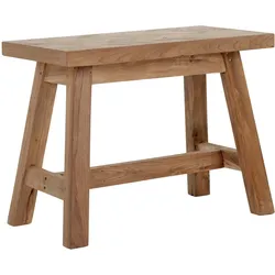 Bank Herringbone aus Teakholz, massiv und nachhaltig, 60 cm, naturbraun, für drinnen