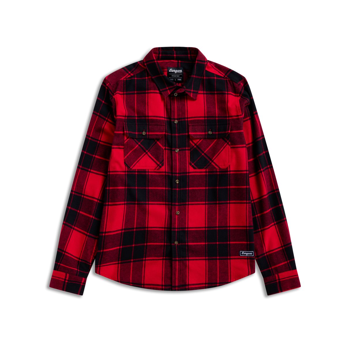 Bergans Nordmarka Flannel Shirt Men red/black check (25689) M 253691-3496-25689-M
