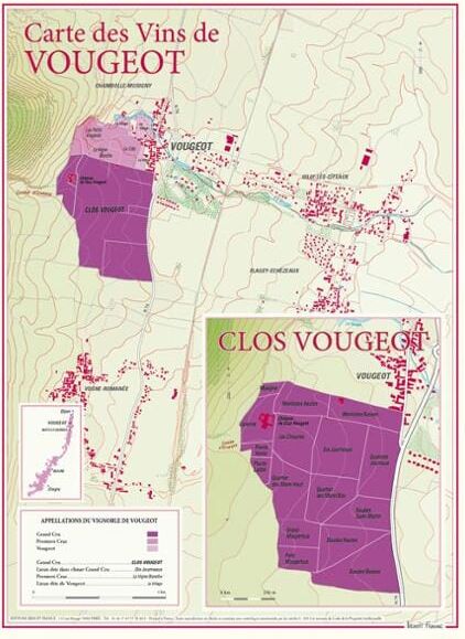 Carte des vins de Vougeot   Benoit France