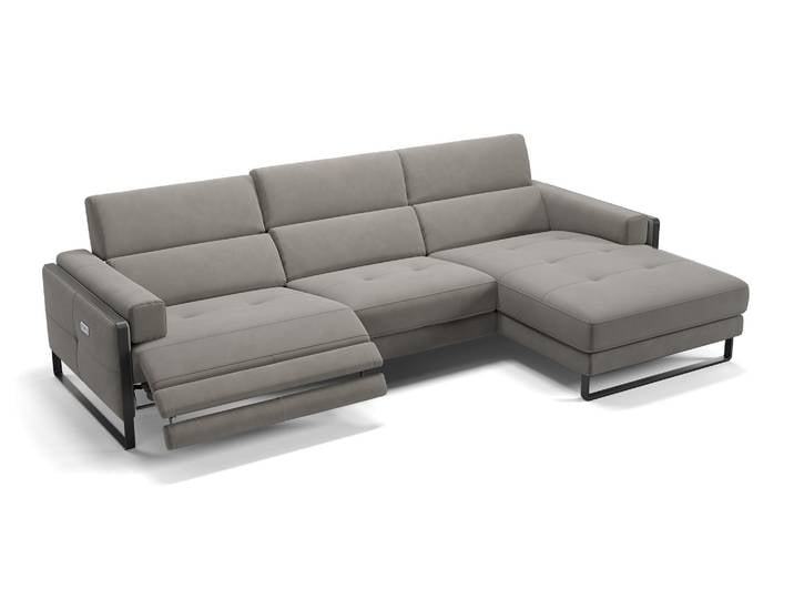 Italienische Eckcouch MILO Relaxfunktion Stoffsofa Eckcouch