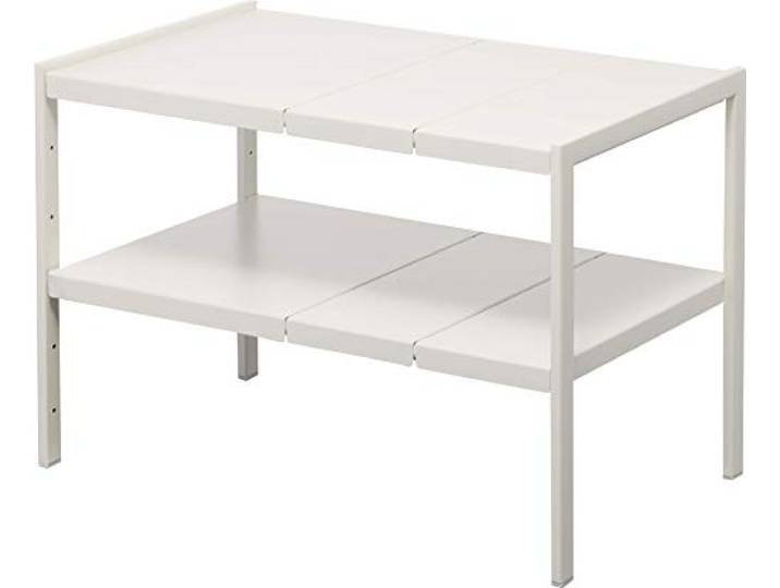 YAMAZAKI 4948 TOWER 2Tiered Extendable Organizer, white, Steel, 5085 x 30 x 35 cm