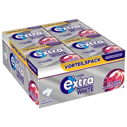 Extra® Kaugummis PROFESSIONAL WHITE Himbeere Granatapfel