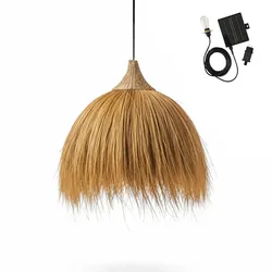 Lumisky MASAI Solar-Pendelleuchte D60CM 5M Rayungs Kraut Beige