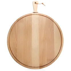 Boska Servierbrett Rund Amigo XXL / für das zubereiten und servieren von Snacks / 50 cm / Holz / Braun