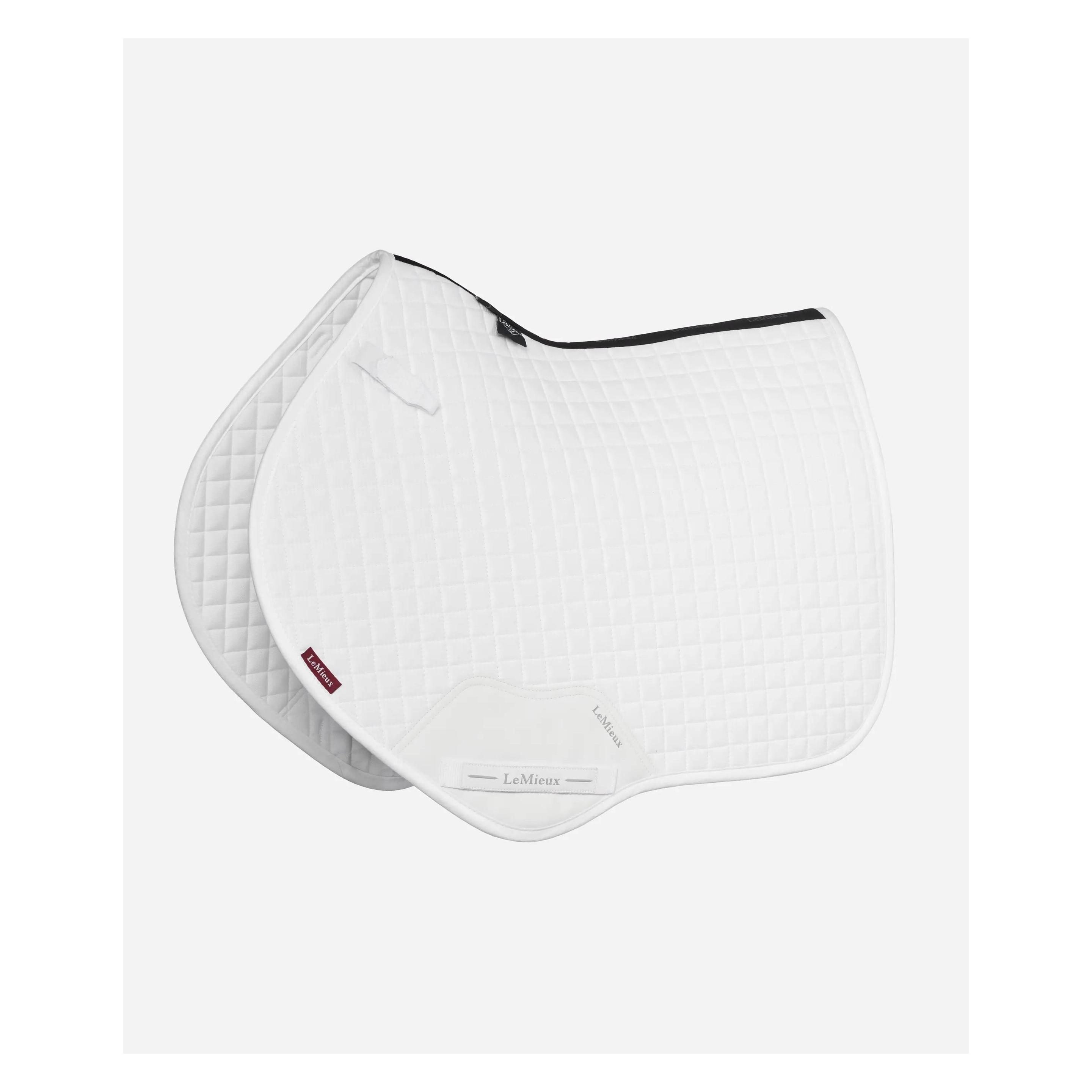 LeMieux - Suede Close Contact Square - White - Small/Medium (IT07603066)