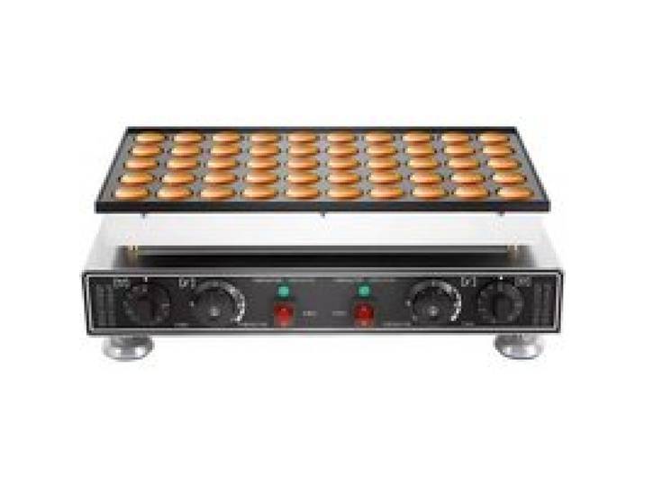 Machine À Mini Pancakes Électrique 50 Trous - Revêtement Antiadhésif - Double Puissance 1700W - Température Réglable 50-300°C