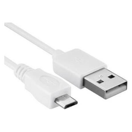 Hamlet USB Typ A Stecker auf Micro USB Typ B Stecker 1,5 m Kabel weiss (1.50 m, USB 2.0) (XUMICROU150W)