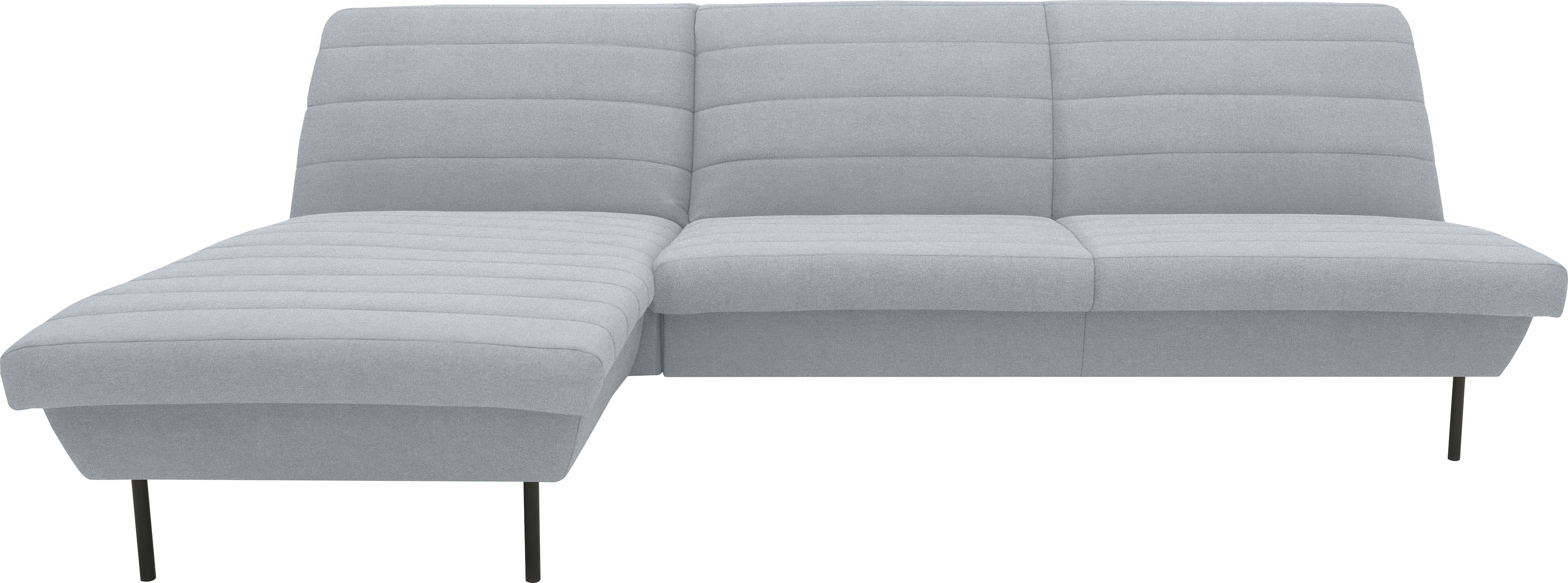 Ecksofa "LOOKS IX L-Form", blau (aqua), B:274cm H:92cm T:168cm, 100% Polyester, LOOKS BY WOLFGANG JOOP, Sofas, Ecksofa, Quersteppung, ohne Armlehnen