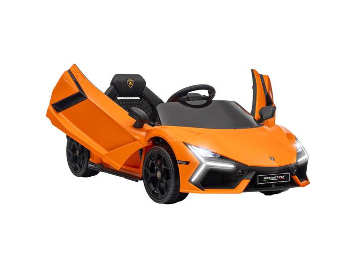 Aiyaplay Kinder Elektroauto 12V Kinderauto mit 2,4G Fernbedienung, Musik, Orange, Metall, 60x40x105 cm, unisex, Spielzeug, Kinderfahrzeuge