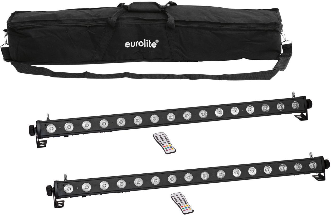 EuroLite Set 2x Led Pix-16 Qcl Leiste + Soft-Bag