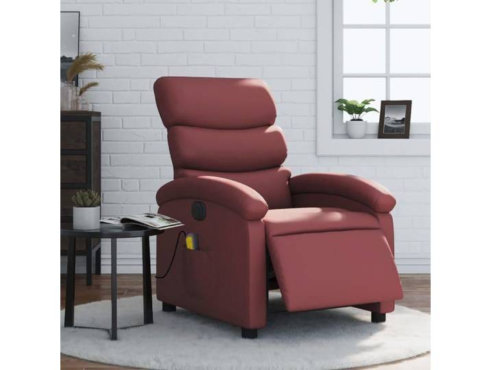 NEW 2026  Fauteuil Massant inclinable - Chaise simple - Multifonctionnel - électrique rouge bordeaux 70x92x99.5 cm L3190
