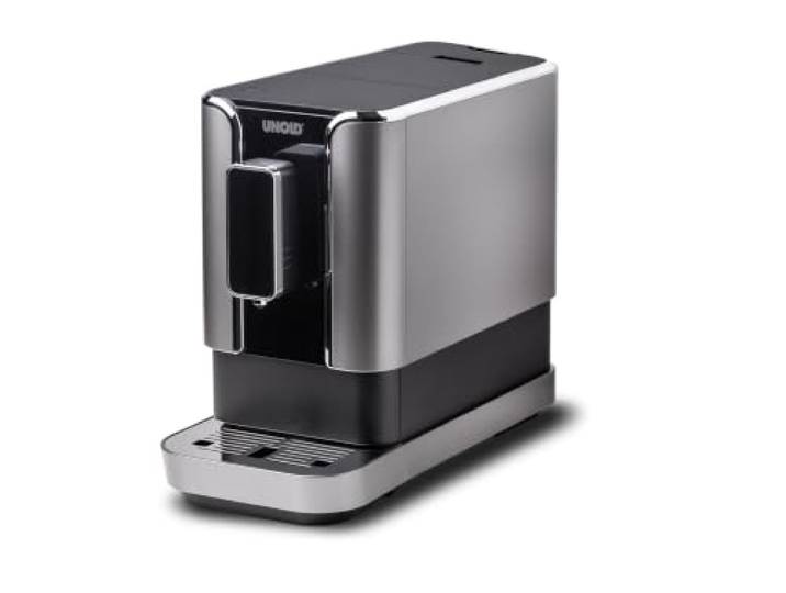 Unold Kaffeevollautomat LUCA -19 Bar Profi-Druck & Vorbrühfunktion auf nur 18 cm Breite, Kaffeemaschine für Heißwasser, Tee, Americano, Espresso Matcha, 1.2 L Tank & Entkalkungsprogramm