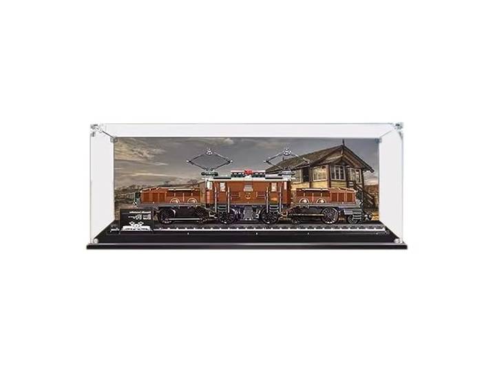 Acryl-Vitrine für Lego Krokodil-Lokomotive 10277 – Vitrine, Schützen und Dekorieren Modell mit staubdichter Aufbewahrung, Sammlerstücke, Geschenke (Hintergrund B)
