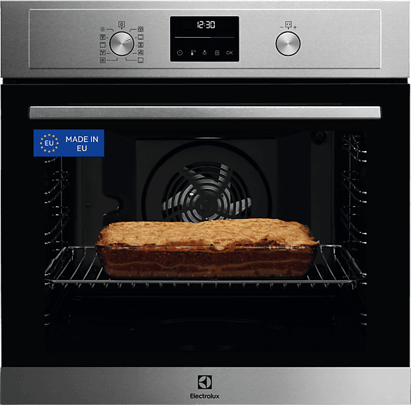 Horno - Electrolux EOF6P54TX, Multifunción, Pirolítico, 72 l, Anillo térmico, 60 cm, Inox