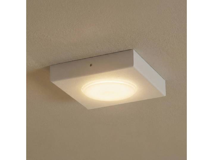 Plafondlamp Hero, dimbaar, wit / opaal, Hal, metaal, Modern, plafondlamp