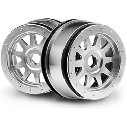HPI Super 5SC TR-10 GLUE-LOCK WHEEL MATTE CHROME (120x60mm/2pc