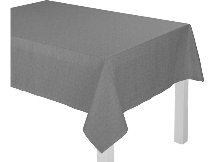 Tischdecke WIRTH Wiessee Gr. 1, grau, B:160cm L:130cm, Baumwolle, Leinen, Tischdecken, Tischdecke