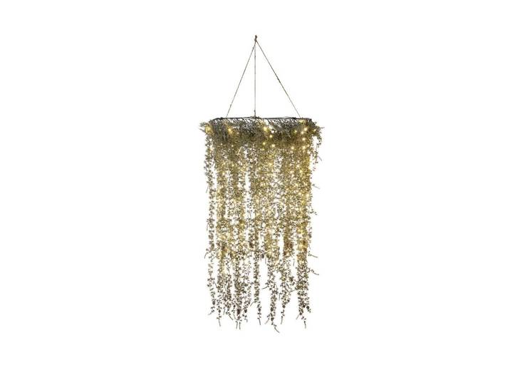 STT Adventskranz Pine hanging wreath , gold, Ø 50cm, Dekokränze, Adventskranz