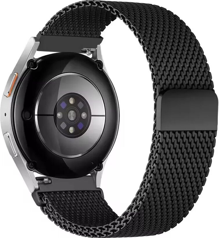 INF Mailänder-Schlaufe Uhrenarmband für Smartwatches Schwarz 18 mm