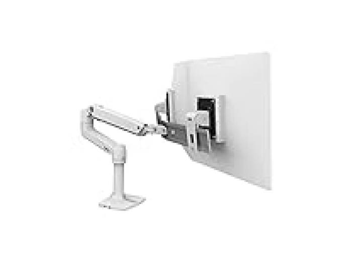 Ergotron - Bras LX pour Moniteur Dual Direct, Support de Bureau VESA. Convient à Deux moniteurs jusqu'à 25 Pouces, de 0,9 à 5kg chacun - Blanc (45-489-216)